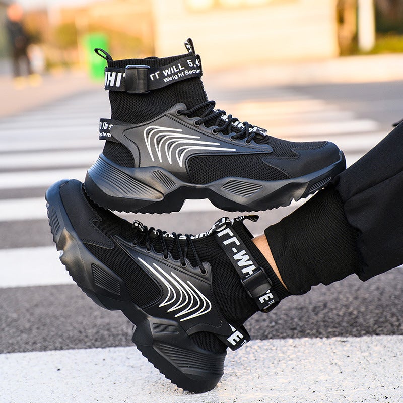 Men's High-Top Labor Protection Shoes – Breathable Steel Toe, Anti-Puncture, Wear-Resistant - Image 3